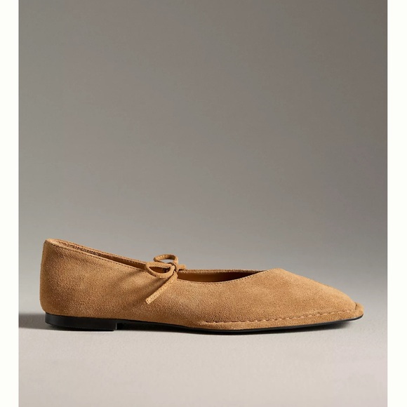 ALOHAS Camel Suede Flats - Picture 2 of 9